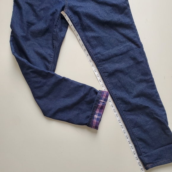 Realtree Plaid Fleece Lined Jeans size 8 32 inseam - Picture 5 of 5